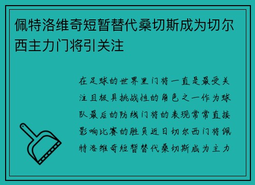 佩特洛维奇短暂替代桑切斯成为切尔西主力门将引关注 佩特洛维奇短暂替代桑切斯成为切尔西主力门将引关注